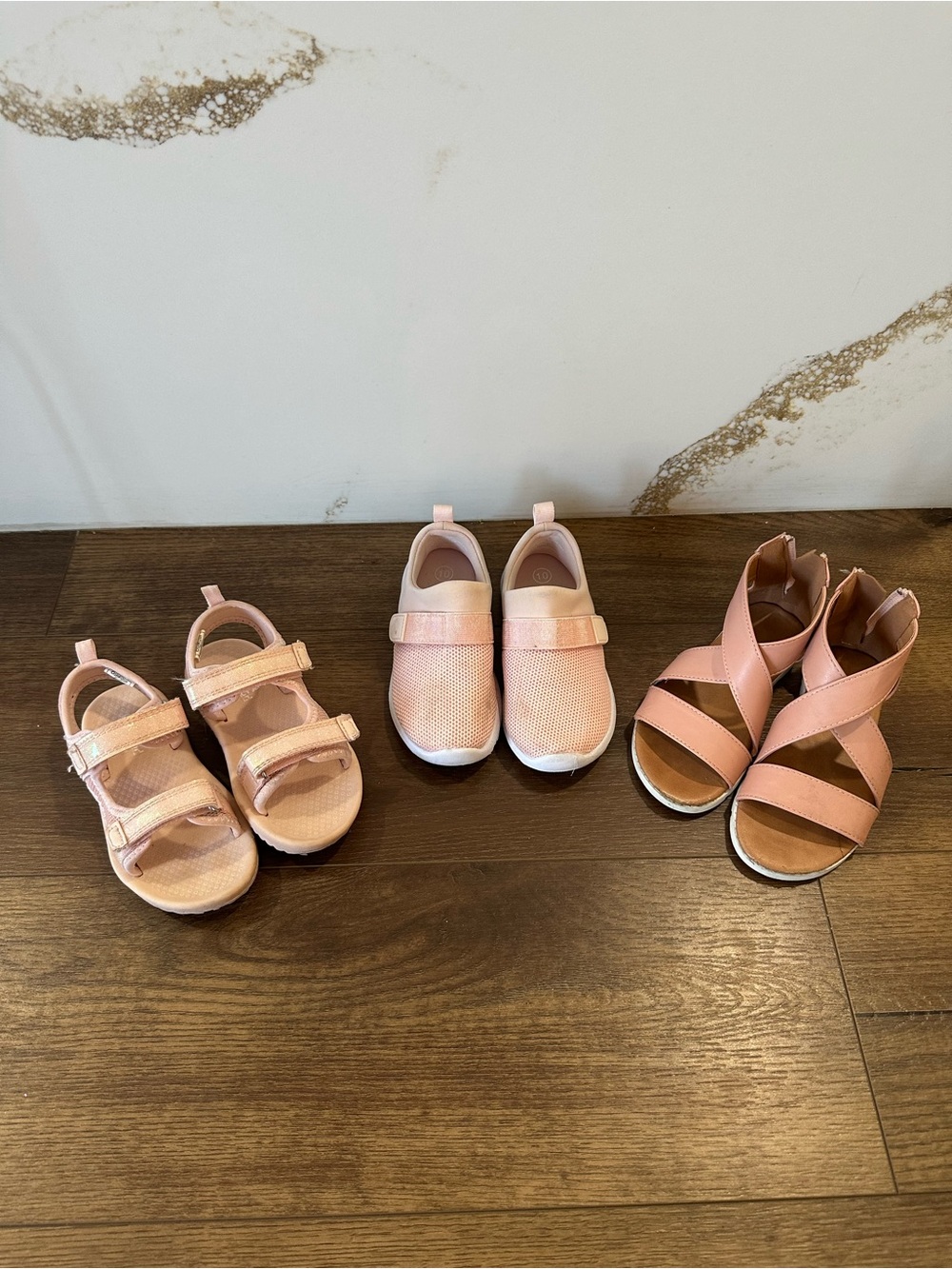 Kids Pink Everyday Sneakers and Sandals Set